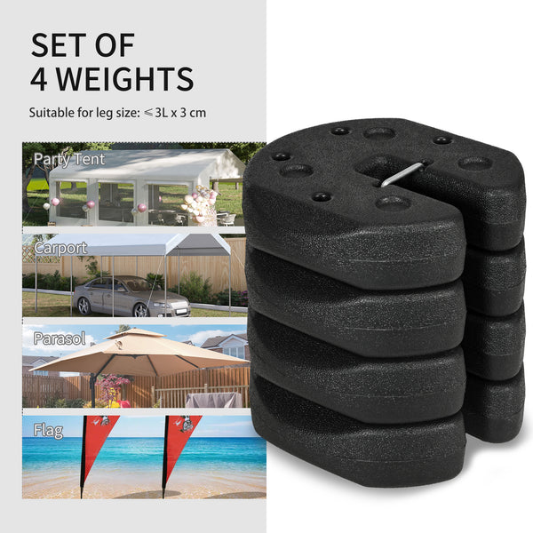 Gazebo Weights Set of 4, 12KG Weights for Gazebo Legs with Reinforce Pins and Carry Belt, for Gazebos Shelters Marquees Tents