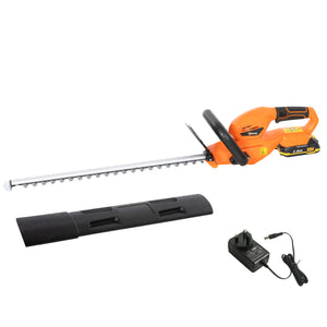 20" Cordless Hedge Trimmer, 18V Electric Hedge Cutter with 51cm Dual Action Blade, 2000mAh Battery and Charger for Garden Branches, Shrubs, Twigs, Orange