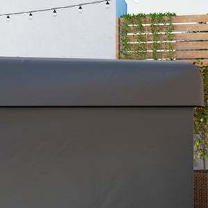 Patio 3 Seater Swing Chair Bench Cover Outdoor Garden Furniture Rain Protection Cover Protector Waterproof Anti-UV, 215L x 155W x 150Hcm, Dark Grey