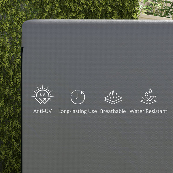 Patio 3 Seater Swing Chair Bench Cover Outdoor Garden Furniture Rain Protection Cover Protector Waterproof Anti-UV, 215L x 155W x 150Hcm, Dark Grey