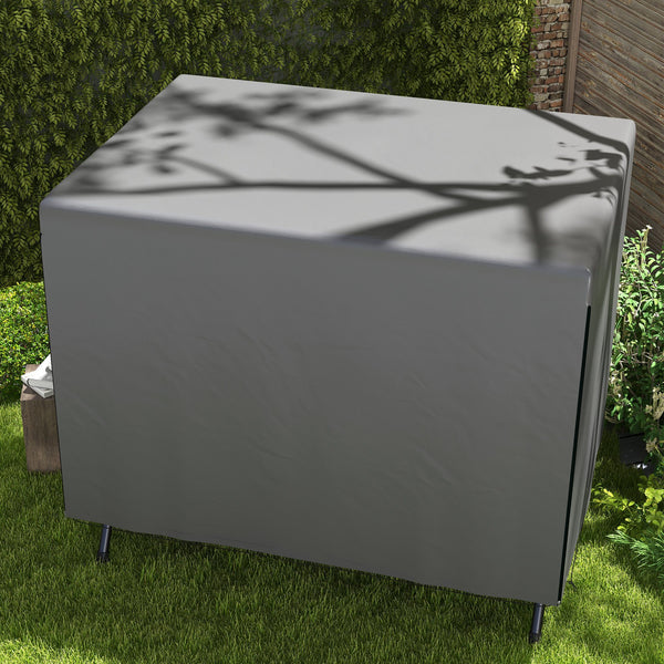 Patio 3 Seater Swing Chair Bench Cover Outdoor Garden Furniture Rain Protection Cover Protector Waterproof Anti-UV, 215L x 155W x 150Hcm, Dark Grey