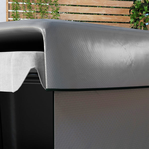 Patio 3 Seater Swing Chair Bench Cover Outdoor Garden Furniture Rain Protection Cover Protector Waterproof Anti-UV, 215L x 155W x 150Hcm, Dark Grey
