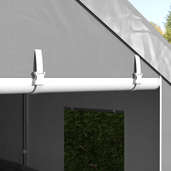 10' x 20' Carport Portable Garage, Heavy Duty Car Port Canopy with 2 Roll-up Doors & 6 Ventilated Windows for Car, Truck, Boat, Garden Tools