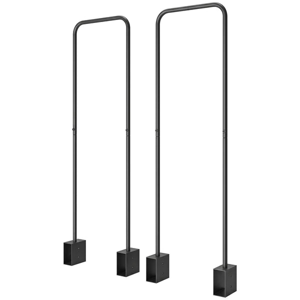 DIY Firewood Rack with Customisable Width, Heavy Duty Steel Log Store Indoors, Outdoor Log Storage Bracket Holder, Black