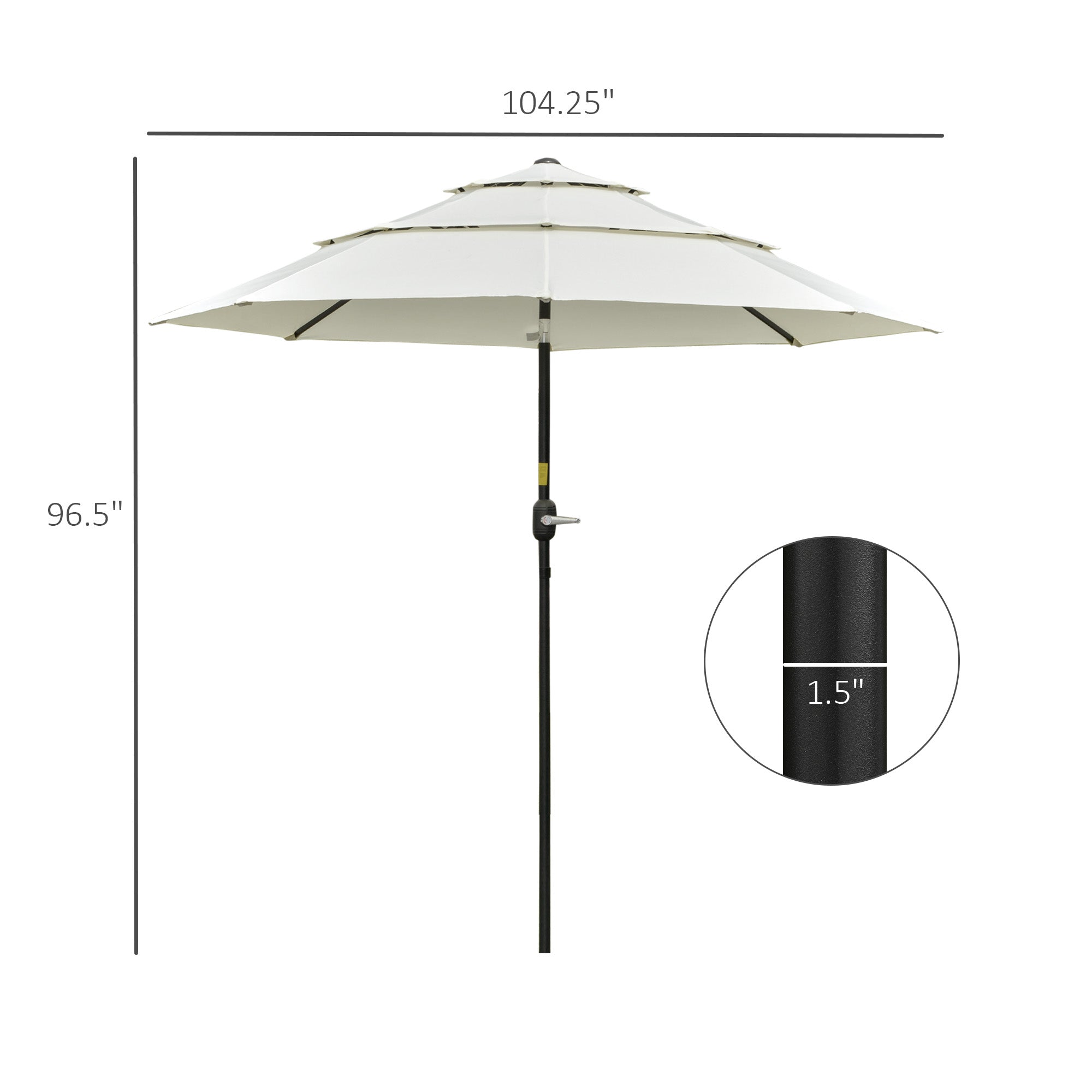 dimensions of 9 ft patio umbrella Stay Cool with Outsunny Patio Umbrella