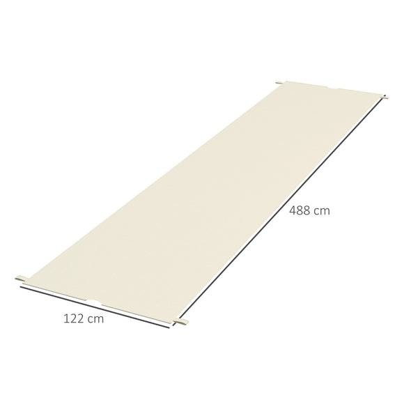 2 PCS Pergola Canopy Replacement, 4.9 x 1.2m UV Protection Pergola Cover, Easy to Install, for 3 x 3(m) Pergola, Cream White