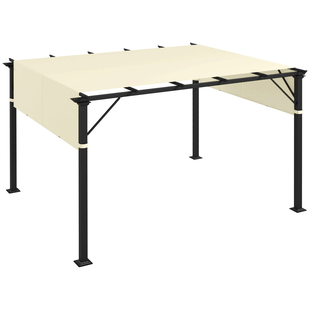 2 PCS Pergola Canopy Replacement, 4.9 x 1.2m UV Protection Pergola Cover, Easy to Install, for 3 x 3(m) Pergola, Cream White