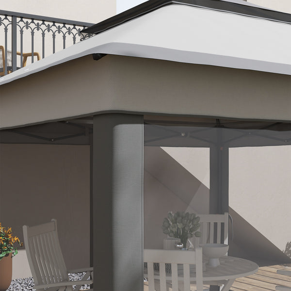 3 x 3(m) Pop Up Gazebo with Netting and Carrying Bag, Party Tent Instant Event Shelter, Height Adjustable and UV-Resistant, for Garden, Patio, Grey