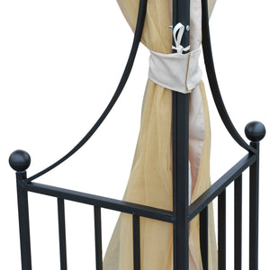 3 x 3m Garden Gazebo Patio Party Tent Shelter Outdoor Canopy Double Tier Sun Shade with Metal Frame and Netting, Beige