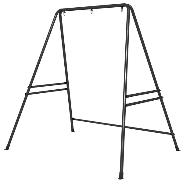 Hammock Chair Stand, Hanging Heavy Duty Metal Frame Hammock Stand for Hanging Hammock Air Porch Swing Chair, Egg Cahir, Indoor & Outdoor Use, Black