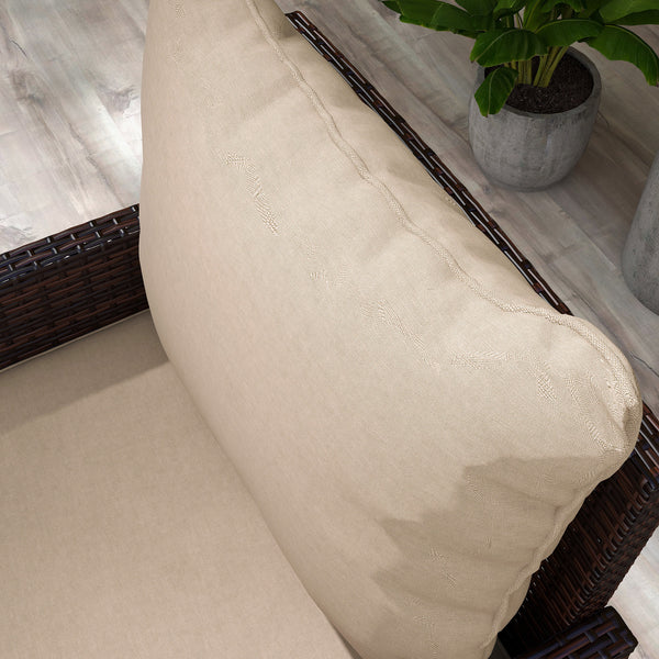 4-Piece Patio Chair Cushions Pillows with Backrest, Seat Replacement Patio Cushions Set for Indoor Outdoor Garden Furniture, Beige