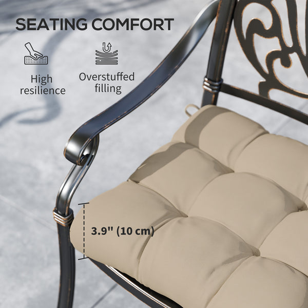 4-Piece Patio Chair Cushions Pillows, 19" x 19" x 4" Patio Cushions Set with Ties for Indoor Outdoor Garden Furniture