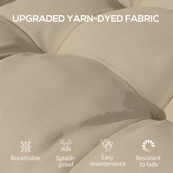 4-Piece Patio Chair Cushions Pillows, 19" x 19" x 4" Patio Cushions Set with Ties for Indoor Outdoor Garden Furniture