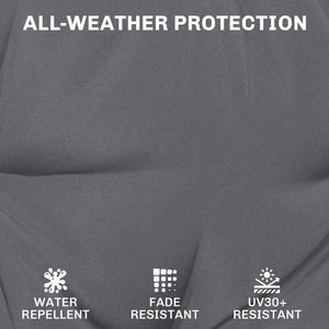 Outdoor Chair Seat Cushions Set of 2, Garden Chair Cushions with 7cm Thick Foam & Ties, Water Repellent and UV Resistant Covers for Patio Furniture 40x40cm, Dark Grey