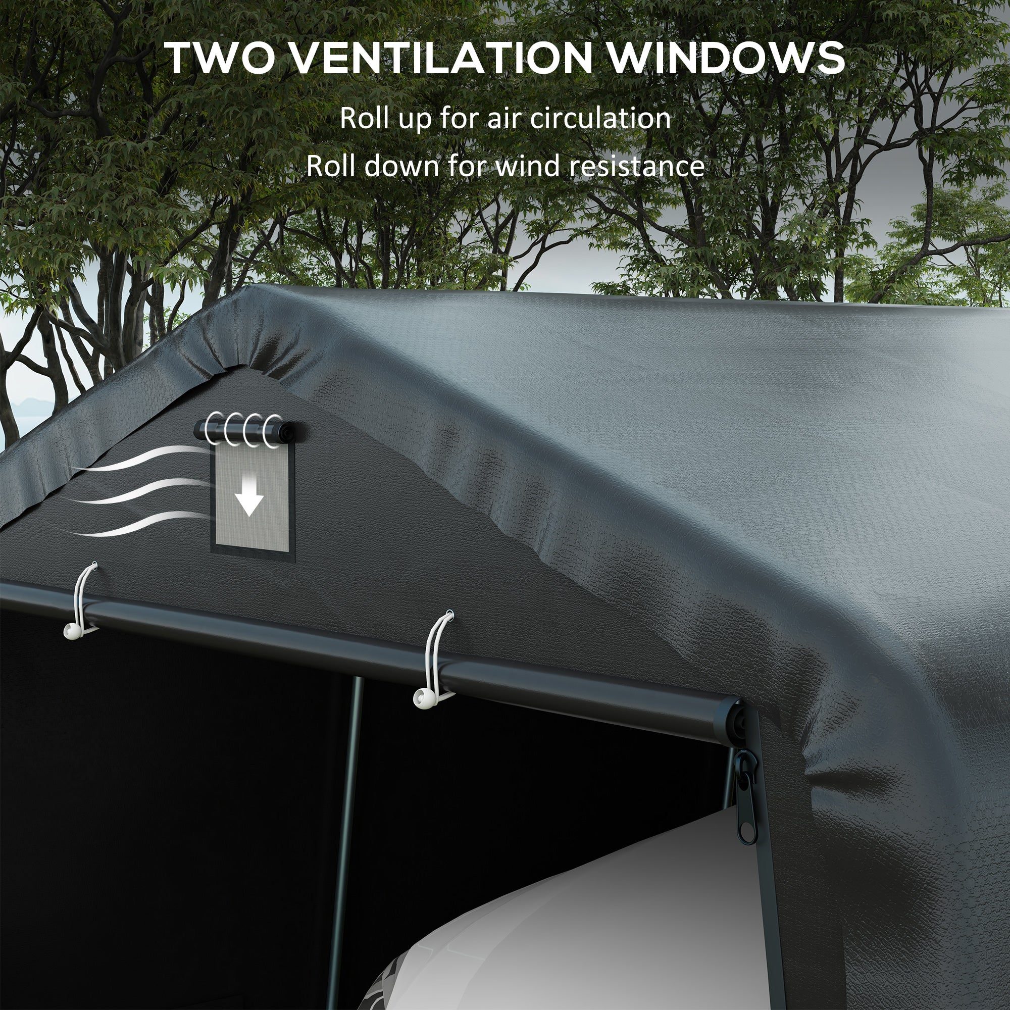 Outsunny 12' x 20' Portable Garage, Heavy Duty Carport