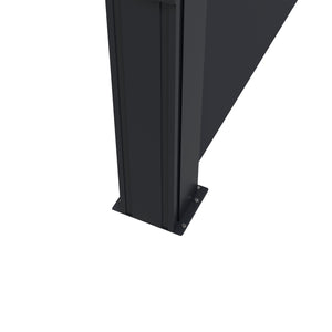 Retractable Side Awning, Garden Privacy Screen Divider, Full Cassette Wind Breaker for Hot Tub, Balcony, Terrace, Pool, 400 x 160cm, Black