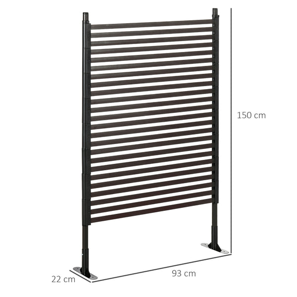 Garden Fence with 2 Standing Ways for Hard & Soft Ground, Decorative Outdoor Divider, Metal Animal Barrier Fence for Garden Patio, Brown