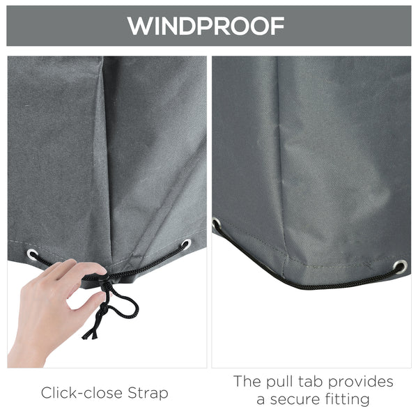 Patio Furniture Covers Waterproof, 600D Heavy Duty Oxford Outdoor Patio Cover, UV-Resistant Outdoor Lounge Chair Cover, 80.7" x 75.6" x 24", Grey