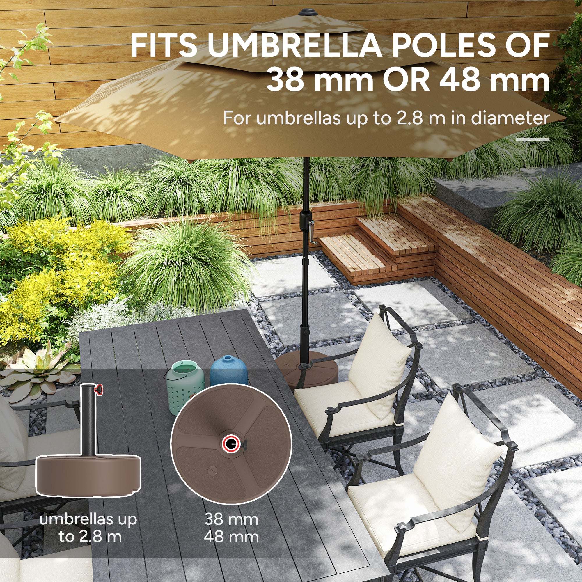 Outsunny Patio Umbrella Base