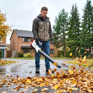 Leaf Blower Cordless with 4000mAh Battery & Charger, 18V Lightweight Handheld Garden Blower with 6 Speed Levels, 23000 RPM, 149 km/h for Leaves, Snow, Dust, Debris Removal, Car Cleaning