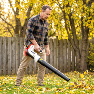 Leaf Blower Cordless with 4000mAh Battery & Charger, 18V Lightweight Handheld Garden Blower with 6 Speed Levels, 23000 RPM, 149 km/h for Leaves, Snow, Dust, Debris Removal, Car Cleaning