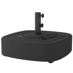 Patio Umbrella Base with Wheels, Umbrella Stand with 110 lbs. Sand or 86 lbs. Water Filled, Outdoor Umbrella Stand Holder for 1.5"/1.9" Poles for Lawn, Poolside, Black