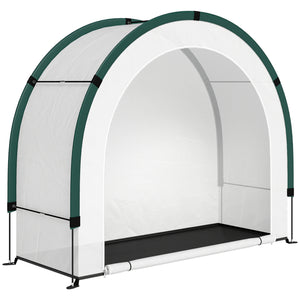 Foldable Small Greenhouse, Portable Green House with Zipper Door, PE Base, Mini Greenhouse for Garden Patio, 200 x 80 x 164 cm, Green