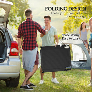 Folding Chaise Lounge Chair with Cushion and Adjustable Sun Shade, 4-Position Adjustable Outdoor Lounge Chair with Headrest, Sun Lounger with Cushion for Porch, Dark Grey