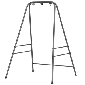 Hammock Chair Stand, Free Standing Heavy Duty Hanging Swing Chair with Anti-Slip Foot Pads, 2 Carabiners, for Relaxation, Indoor and Outdoor Use, Gray