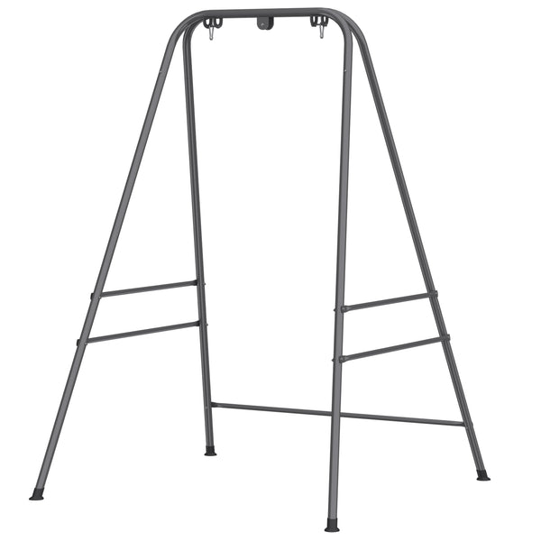 Hammock Chair Stand, Free Standing Heavy Duty Hanging Swing Chair with Anti-Slip Foot Pads, 2 Carabiners, for Relaxation, Indoor and Outdoor Use, Gray